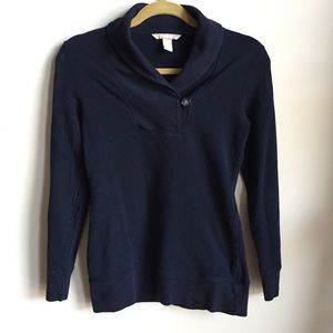 Banana Republic XS Navy Blue shawl collar too